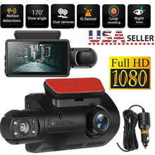 Load image into Gallery viewer, 2022 Dashcam Dual Camera HD inside Front Rear Camera 2 Lens Recorder Car DVR Recorders Dash Cam Auto Wide Angle Night Vision
